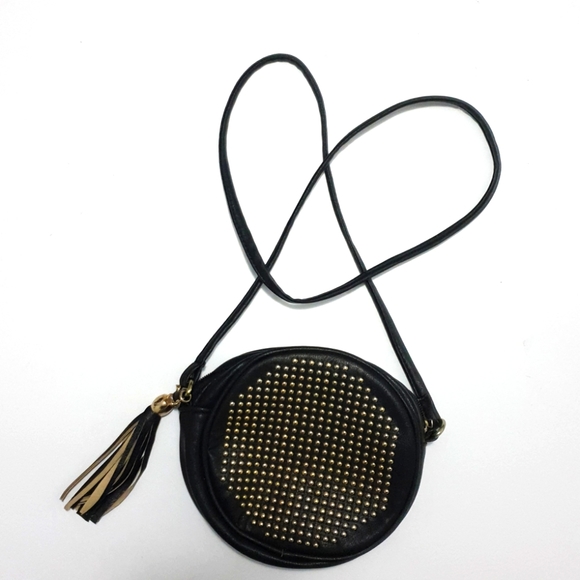 Neon Hart crossbody black faux leather studded bag - Picture 3 of 16